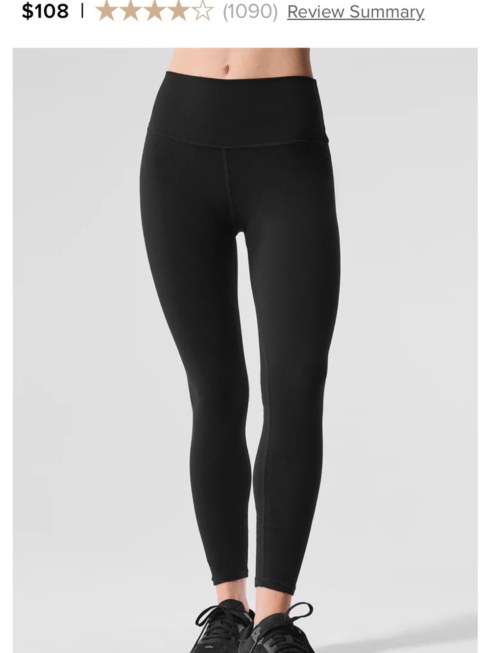 Alo Yoga Airlift 7/8 High-Waist Leggings
Size: XXS. Color: black - Picture 4 of 4